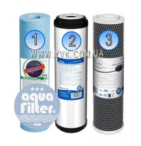 Набор фильтров Aquafilter №2-AB антибактериальный