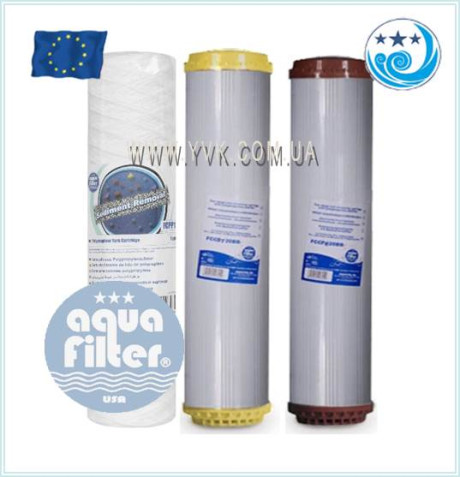 Умягчающий набор фильтров Aquafilter FCPP+FCCST+FCCFE20BB