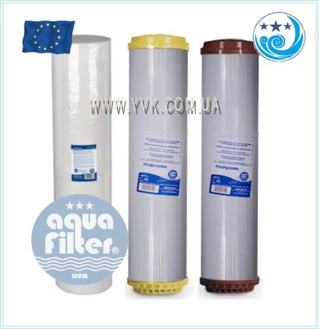 Смягчающий и обезжелезивающий комплект фильтров Aquafilter&nbsp;20BB