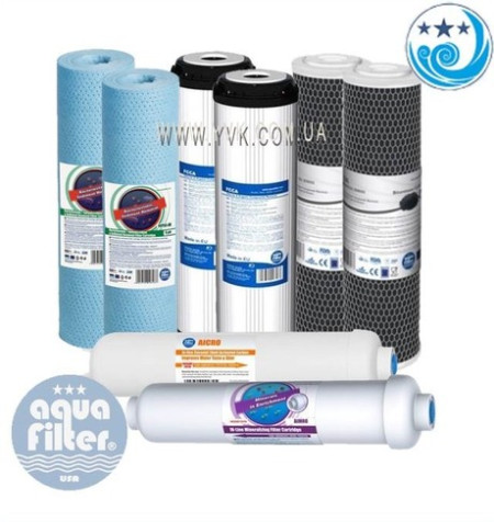Годовой комплект картриджей для осмоса Aquafilter №2 AB