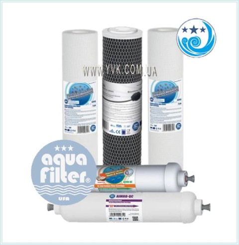 Комплект картриджей для осмоса&nbsp;Aquafilter-6 QC №1