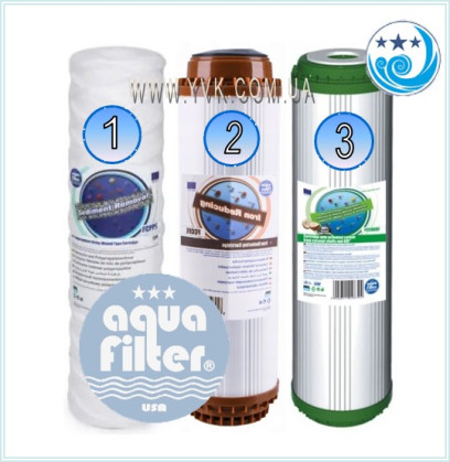 Комплект фильтров Aquafilter №19 от железа и сероводорода