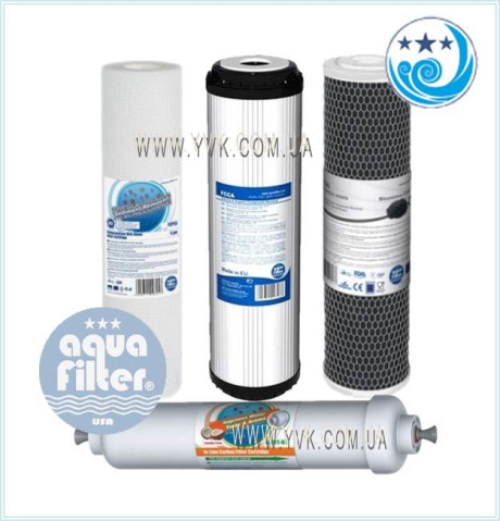 Набор картриджей&nbsp;для осмоса Aquafilter-5 №2 QC