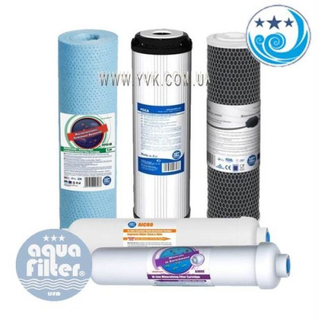 Годовой комплект картриджей для осмоса Aquafilter №2 AB-6